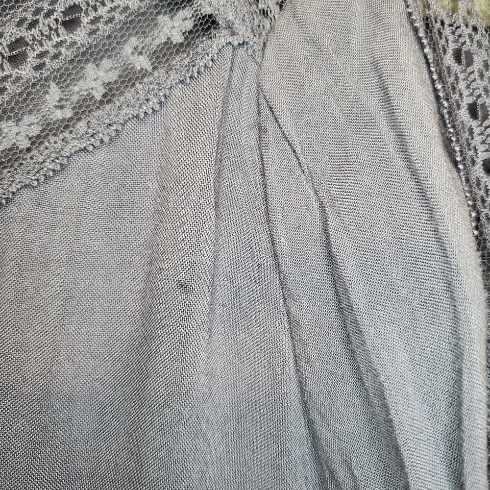 Free People Wild Wind Lace Button Down Shirt Sz S